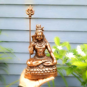 God Shiva Wall Hanging Idol Small | Metal Shiv ji Wall Statue Decor - for Home, Puja, Temple I Religious Decor & Gift