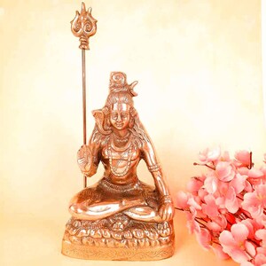 God Shiva Wall Hanging Idol Small | Metal Shiv ji Wall Statue Decor - for Home, Puja, Temple I Religious Decor & Gift