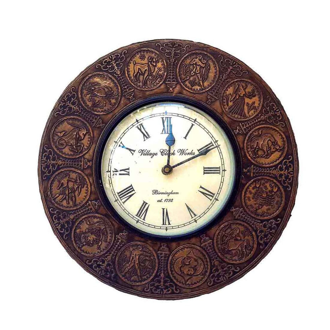 Vintage Zodiac Wall Clock 12 Inches for Home Decor Etsy