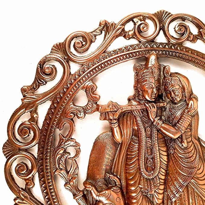 Radha Krishna Wall Hanging Metal Wall Decor Wall Sculpture Etsy