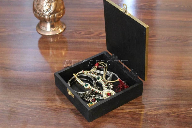Traditional Wooden Box 6 Inches for Storing Jewellery