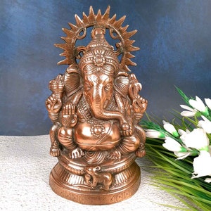 Ganesha Statue | Hindu God Ganpati | Elephant God Ganesh - 15 Inch for Prosperity and Good Luck | Metal Idol | Gift