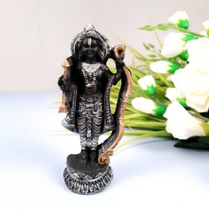 Ram Lalla Ayodhya Mandir Idol | Ram Lala Statue Miniature Sculpture - For Gift, Home Decor, Temple, Pooja, Car Dashboard - 5 Inch