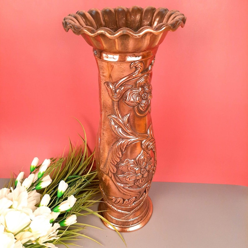 Flower Vase Big | Flower Pot for Corners - Metal | Floor Vase - For Home, Living Room, Entrance, Office & Hall Decoration, Gift - 20 inch image 4