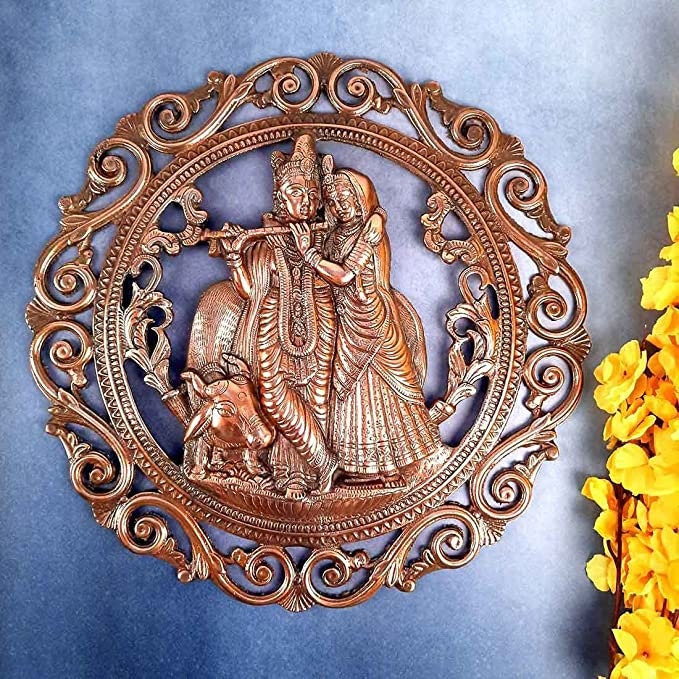 Radha Krishna Wall Hanging Metal Wall Decor Wall Sculpture - Etsy