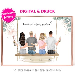 Friends Gift Personalized | Family Gift | Friends Picture | Family picture | Gift Friendship Women Men | Friends Poster