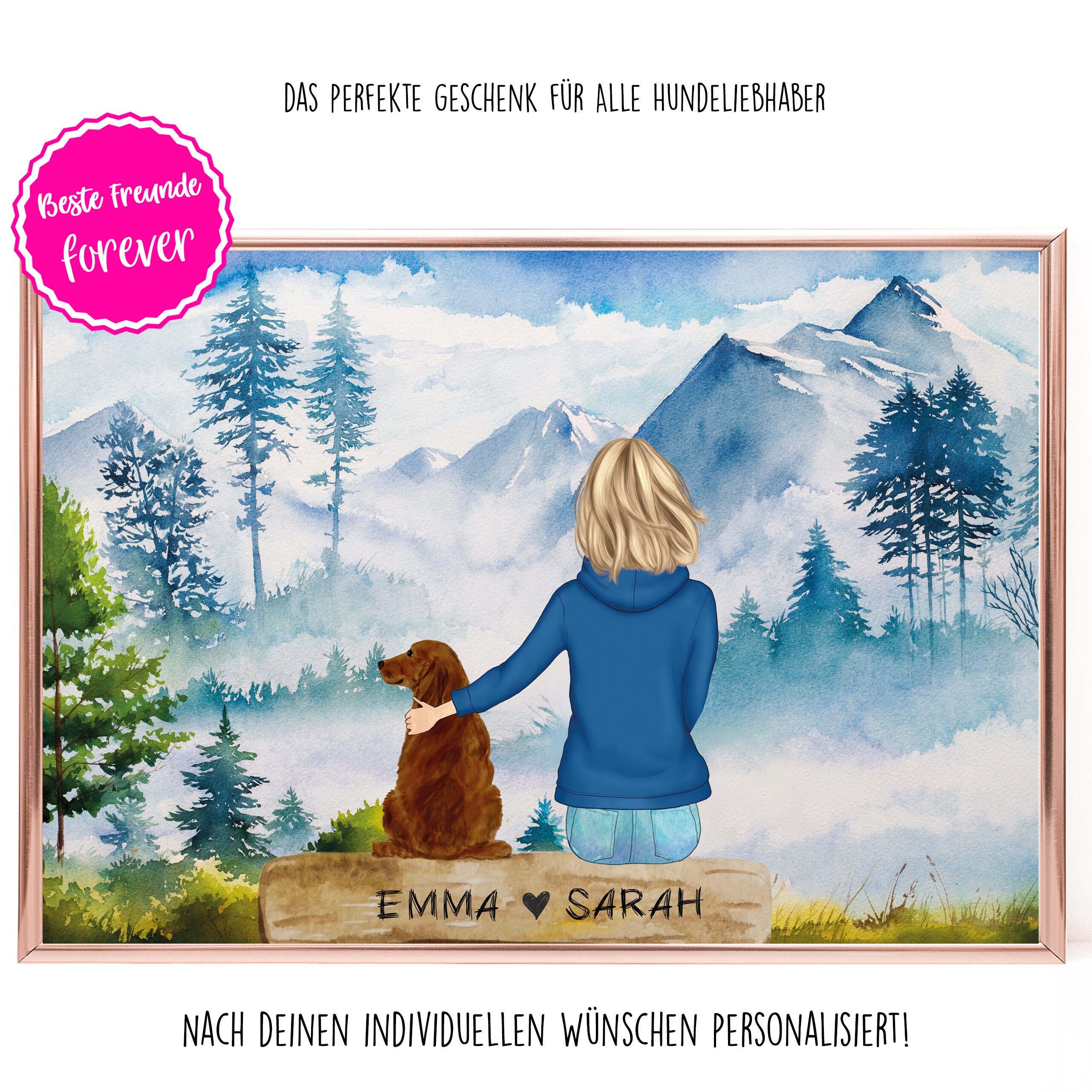 Bild Hund personalisiert Geschenk Hund Poster Geschenk Etsy