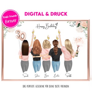 Best Friend Birthday Gift | Best Friend Gift | Personalized Gifts | Personalized | Best Friends Portrait | Best Friends Print | Sister Print