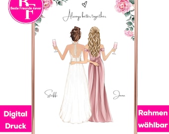 Wedding gift personalized | Bride maid of honor picture | Bridesmaid questions | Maid of honor thank you | Maid of honor questions | Wedding friend
