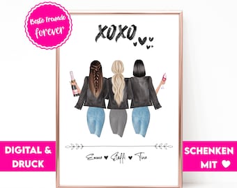 Regala i migliori amici | Regalo Girlfriend | | regalo delle amiche Regalo Compleanno Migliore Amico | Personalizzato Foto Girlfriends