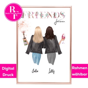 Best Friend Gift | Personalized Best Friends Gift | Friend Birthday Gift | Best Friend Picture | Bestie Gift | Best Friends Print | Sisters