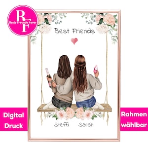 Girlfriend gift picture personalized | Girlfriend birthday gift | Girlfriends poster | Gift birthday girlfriend sister mom