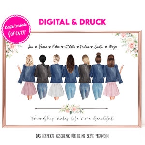 Best Friend Gift | Personalized Best Friends Gift | Friend Birthday Gift | Best Friend Picture | Bestie Gift | Best Friends Print | Sisters