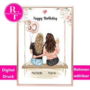 Girlfriend 30th Birthday Gift | Personalized Girlfriend Picture | 30th Birthday Girlfriend | Best Friend Gift | Girlfriend Poster