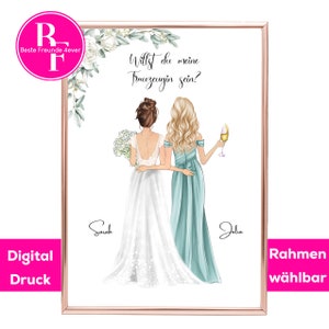 Presente personalizado para madrinha de casamento | Perguntas para madrinhas | Você quer ser minha dama de honra?  Perguntas para madrinhas | Foto da namorada do casamento