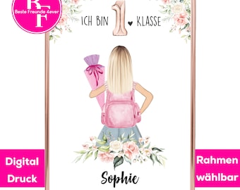 Chica de regalo de inscripción escolar | Escolar 2024 | Regalo de inscripción escolar personalizado | Regalo regreso a clases | Idea de regalo para la imagen de inscripción escolar.