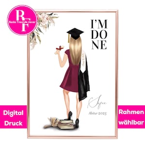 Abitur Geschenk Personalisiert | Abschluss Studium Bachelor Master Doktor | Glückwünsche Prüfung bestanden | Schulabschluss