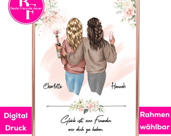 Best Friend Birthday Gift | Best Friend Gift | Personalized Gifts | Personalized | Best Friends Portrait | Best Friends Print | Sister Print