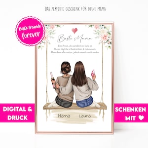Definition Mama | Gift Mother&#39;s Day personalized Image | Mom Birthday Gift | Mother Daughter Gift | Mother&#39;s Day Gift Poster