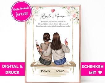 Definizione Mama | Regalo Festa della Mamma personalizzato Immagine | regalo di compleanno della mamma | | regalo madre figlia Poster regalo per la festa della mamma