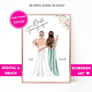 Maid of Honor Thank You Gift Ideas Personalized | Bridesmaid Thank you | Bride gift to maid of honor | Wedding Girlfriend Picture Poster