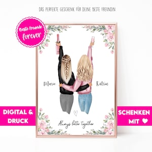 Best Friend Gift | Personalized Best Friends Gift | Friend Birthday Gift | Best Friend Picture | Bestie Gift | Best Friends Print | Sisters