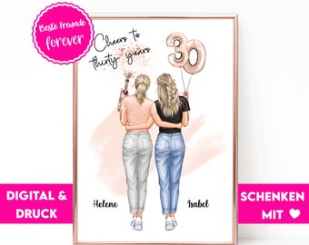 Girlfriends Gift Birthday Personalized | Girlfriends Picture | Birthday gift girlfriend 30 | 30th Birthday Girlfriend Gift
