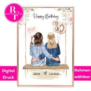 Girlfriends Gift Personalized | Best friend birthday | Girlfriends Picture Poster | Birthday gift girlfriend sister mom