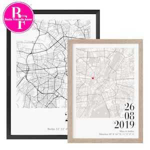 Coordinates picture | Gift for women and men for an anniversary, wedding day, Valentine&#39;s Day | Birthday gift for girlfriend, boyfriend, partner