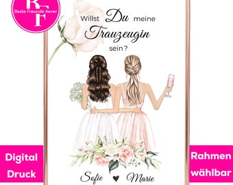 Preguntas de dama de honor | ¿Quieres ser mi dama de honor? Regalo de dama de honor personalizado | Foto de novia de boda | Preguntas de dama de honor