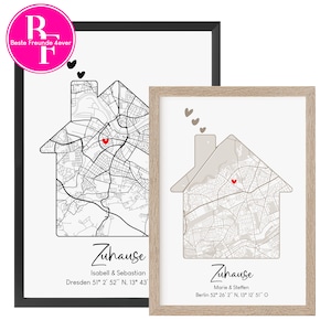 Home Coordinates Picture Poster | Gift Moving In Ceremony Moving Wedding | Housewarming Gift House Apartment | Personalized Wedding Gift
