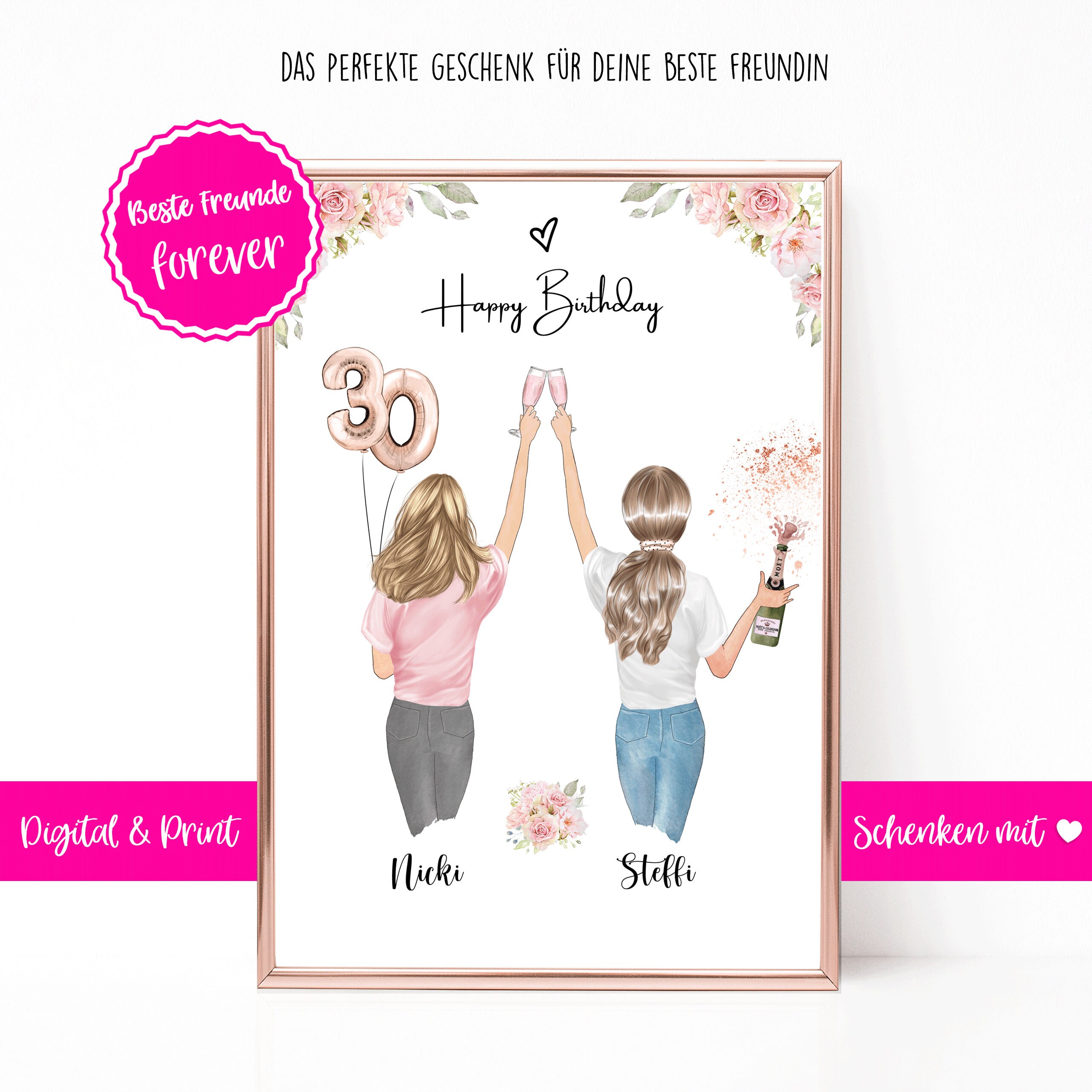Geschenk Freundin 30 Geburtstag Beste Freundin Geschenk Etsy