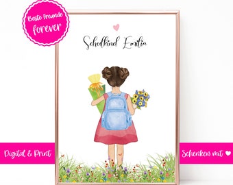 Schoolchild 2022 | School Enrollment Gift Girls | Gift school bag | Back-to-School Gift Personalized | Gift idea Enrolment Image