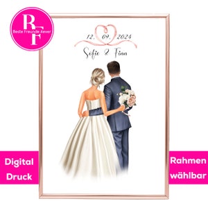 Hochzeitsgeschenk Personalisiert | Braut und Bräutigam | Gastgeschenk Hochzeit | Brautpaar Geschenk | Geschenk Hochzeitstag | Wir sagen ja