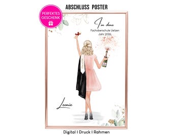 Personalized Graduation Poster 2026, Bachelor Master PhD Degree Gift, Graduation Gift for Her, Custom College Grad Print, Congrats Graduate