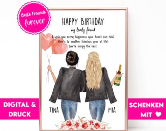 Regalo Migliore amico, Regalo Fidanzate, Fidanzata Regalo Poster, Regalo di compleanno Migliore amico personalizzato, Foto della ragazza