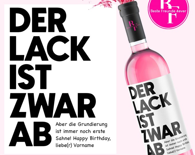 Lustiges Personalisiertes Weinetikett – Geburtsta Produktbild-Vorschau 2