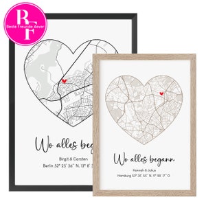 Coordinates picture | Where it all began | Gift for him birthday anniversary wedding anniversary | Gift for woman husband girlfriend boyfriend partner