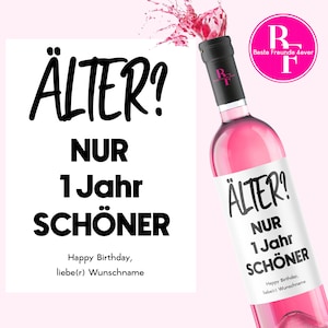 Compleanno Fidanzata Moglie Marito | Un altro anno più bello | Etichetta vino regalo compleanno personalizzato madre collega sorella | Etichetta del vino