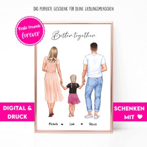 Custom Family Portrait | New Home Gift | Housewarming Gift | Mothers Day Gift | Family Gift | Gift for Mom | Family Poster Print
