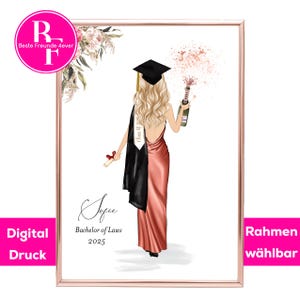 Graduación 2025 Regalo Abitur Estudio Licenciatura Maestría Doctor | Felicitaciones examen aprobado imagen de regalo personalizada