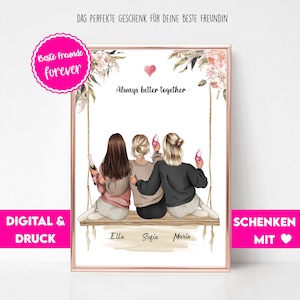 Best Friend Gift | Personalized Best Friends Gift | Friend Birthday Gift | Best Friend Picture | Bestie Gift | Best Friends Print | Sisters