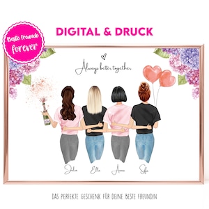 Best Friend Birthday Gift | Best Friend Gift | Personalized Gifts | Personalized | Best Friends Portrait | Best Friends Print | Sister Print