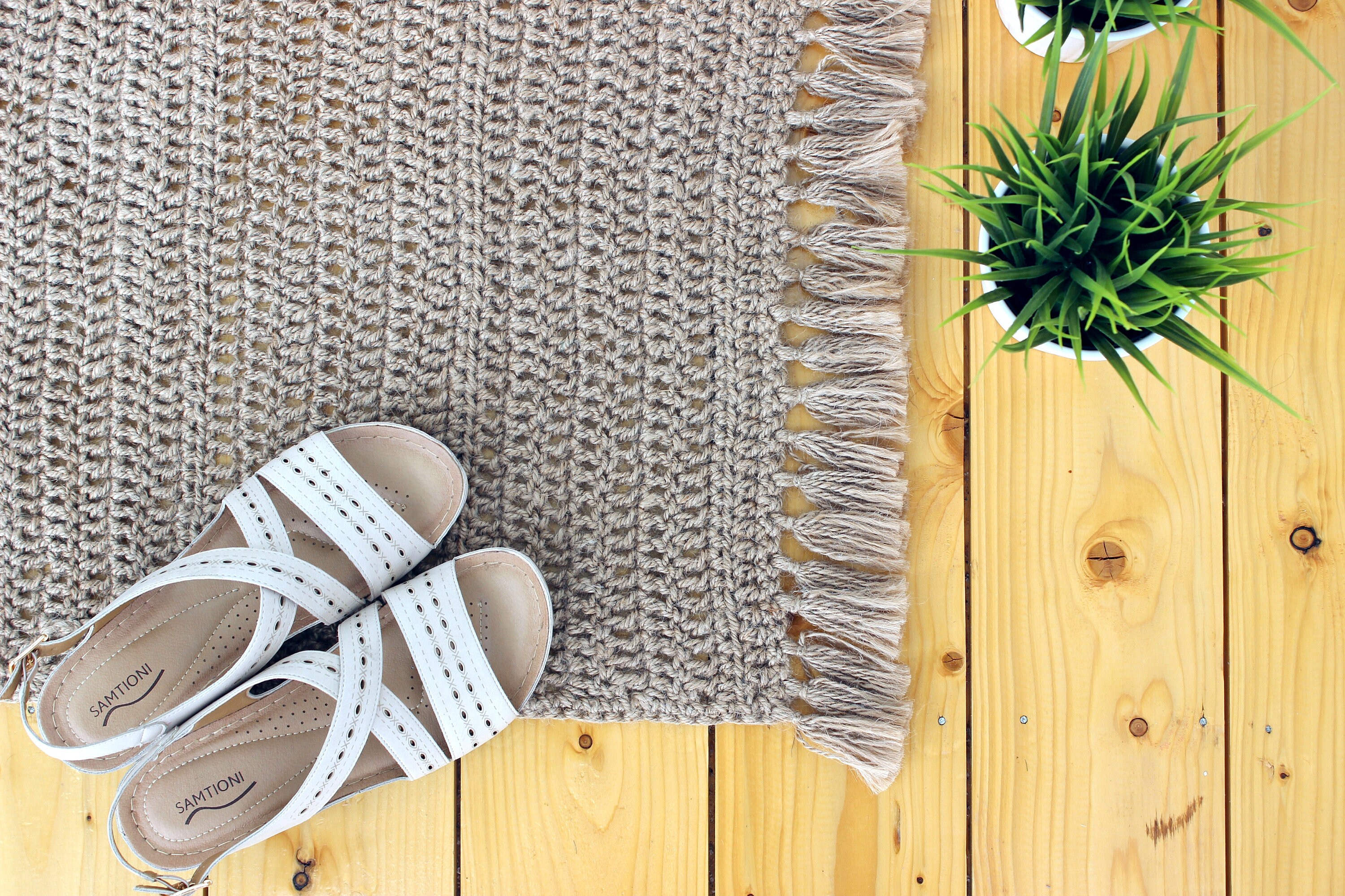 Door mat Jute Rug 90x45cm Doormat 100 Natural Jute Rug Etsy