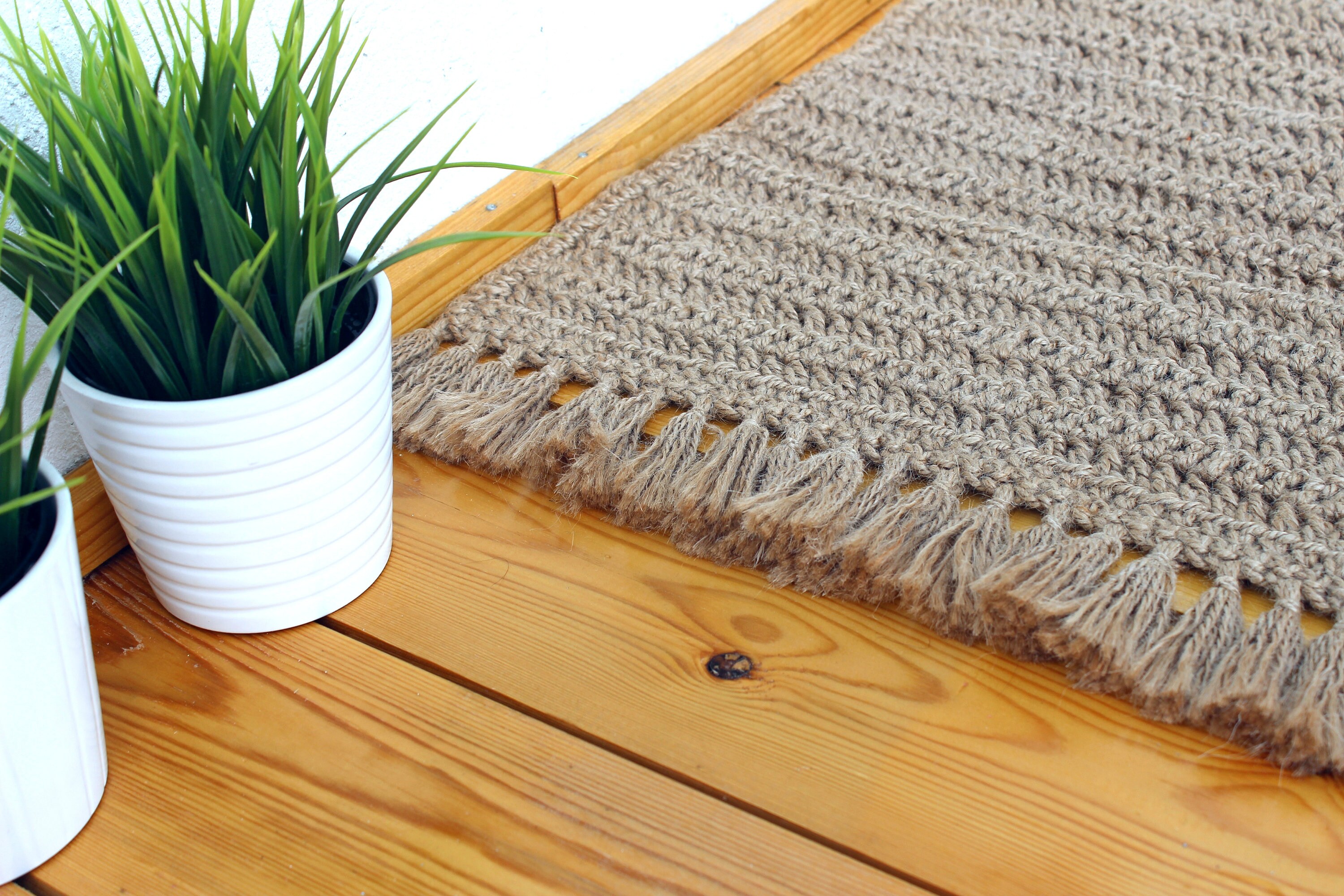 Door mat Jute Rug 90x45cm Doormat 100 Natural Jute Rug Etsy