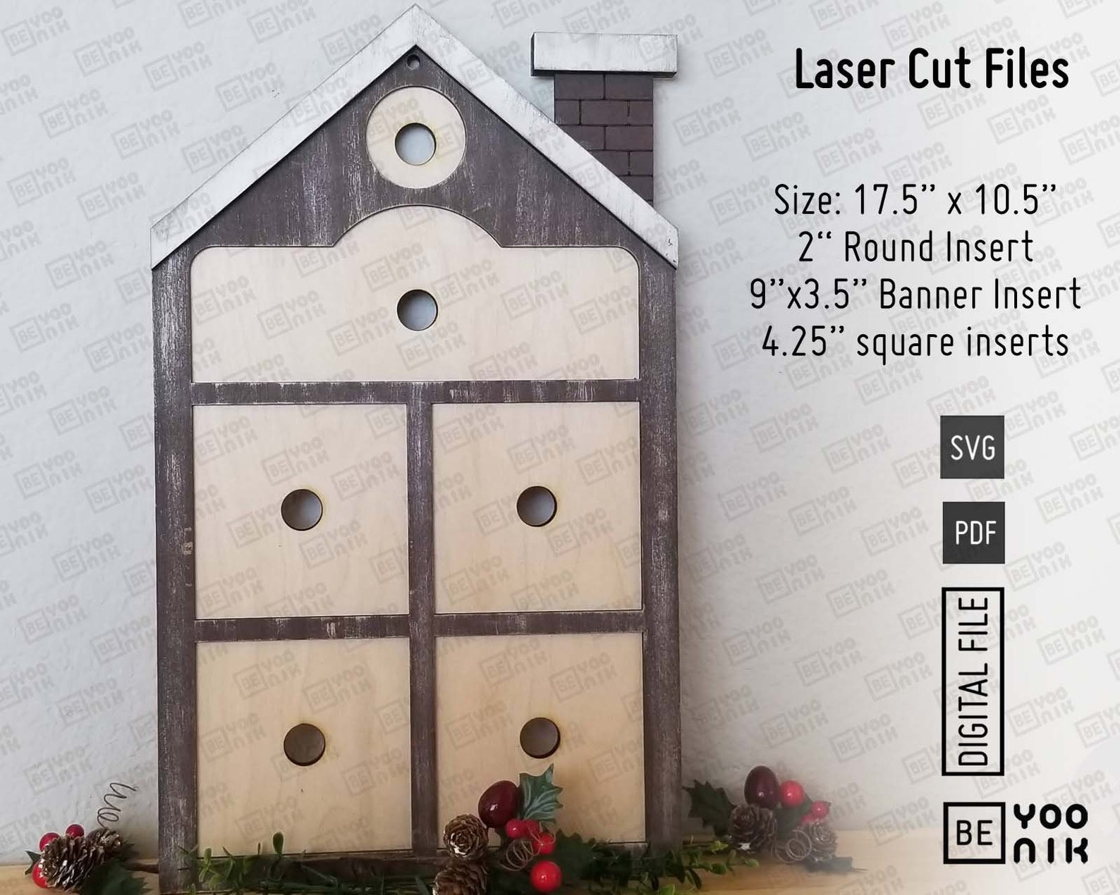 Farmhouse Interchangeable Frame Laser Cut Files in SVG and PDF ...