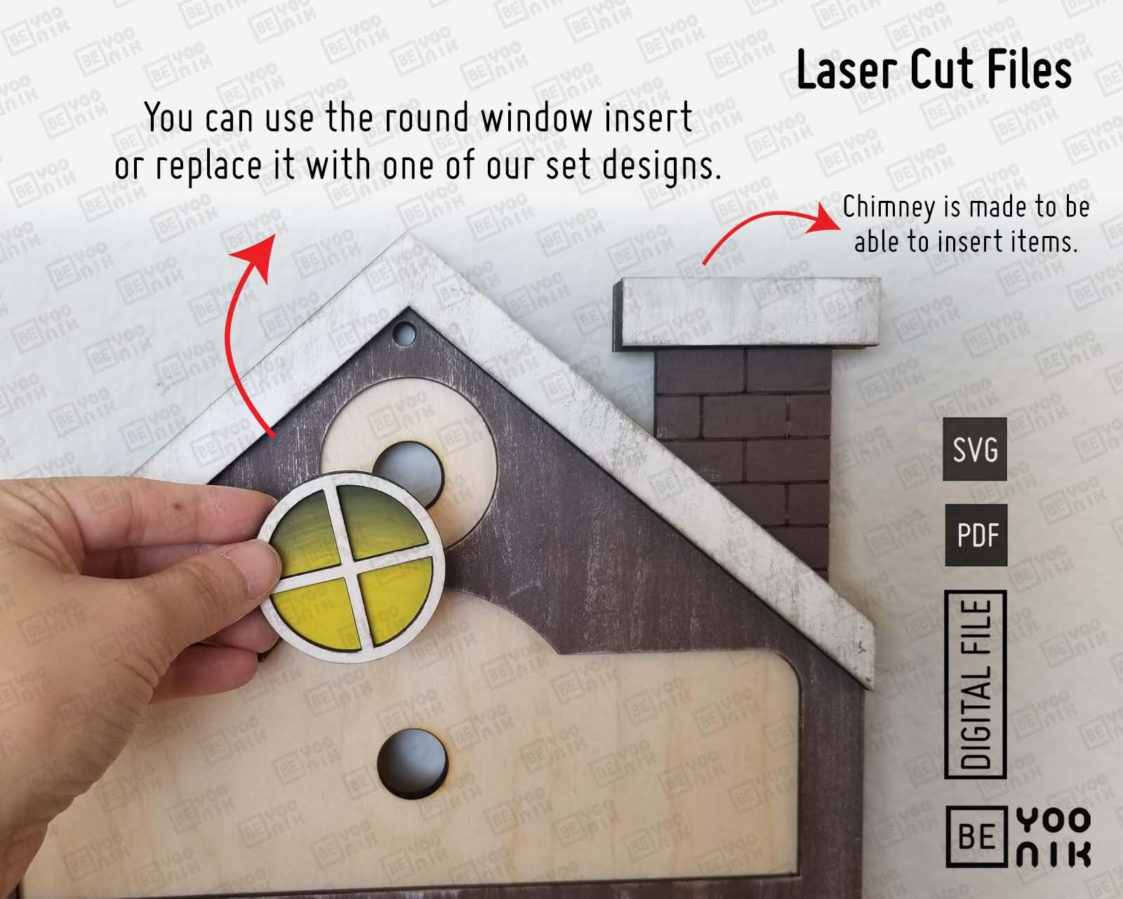 Farmhouse Interchangeable Frame Laser Cut Files in SVG and PDF ...