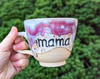 Mama mug, mother's day mug, mum mug, handmade mug, ceramic mug, large mug