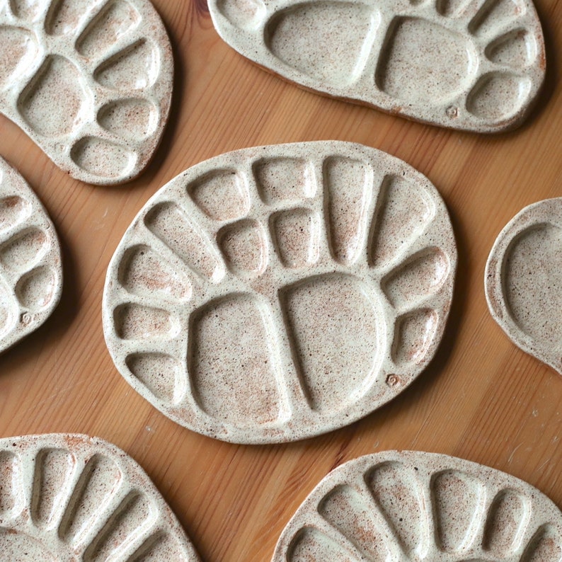 Ceramic Paint Palette Ceramic Artists Palette Artist Etsy Canada