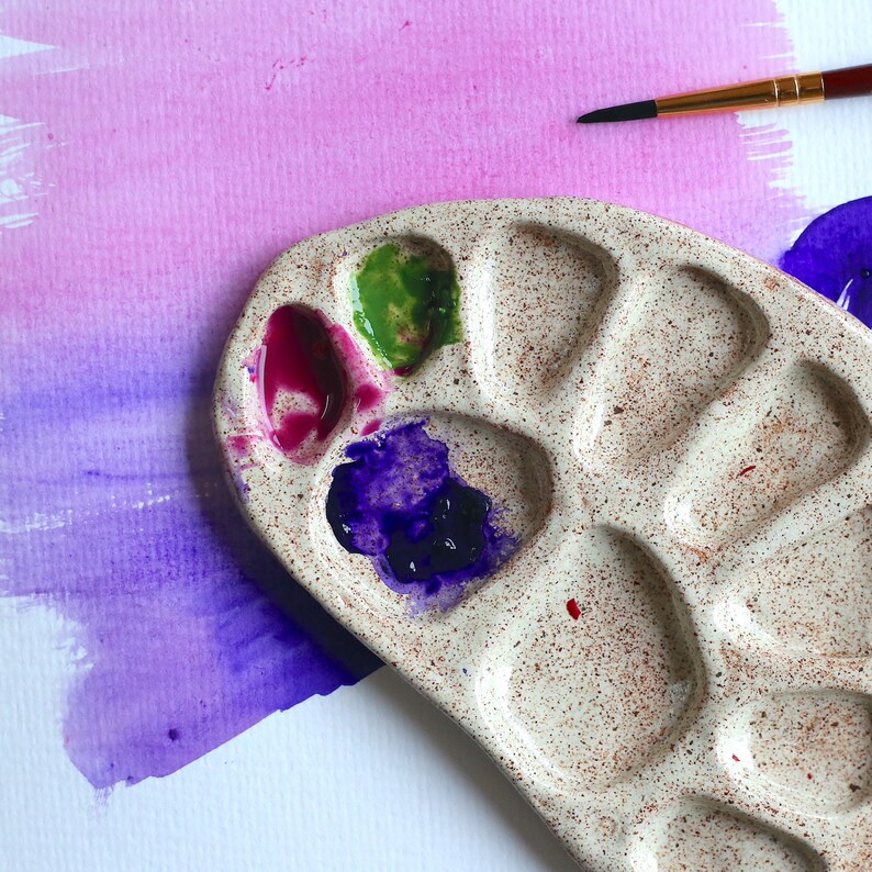 Ceramic Paint Palette Ceramic Artists Palette Artist Etsy Canada